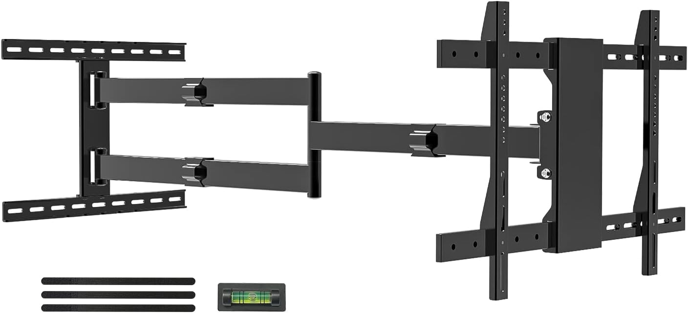Ginkgo Long Arm Articulating TV Wall Mount for 37-75 Inch TVs, 47' Extra Long Full Motion Mount, Corner Swivel & Tilt Fits, Max VESA 600x400mm, 99 lbs. Loading, 16',18' Studs